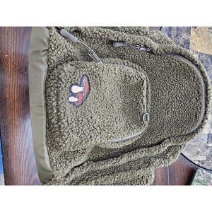 Target Original Use Green Sherpa Crossbody Backpack Mushrooms
